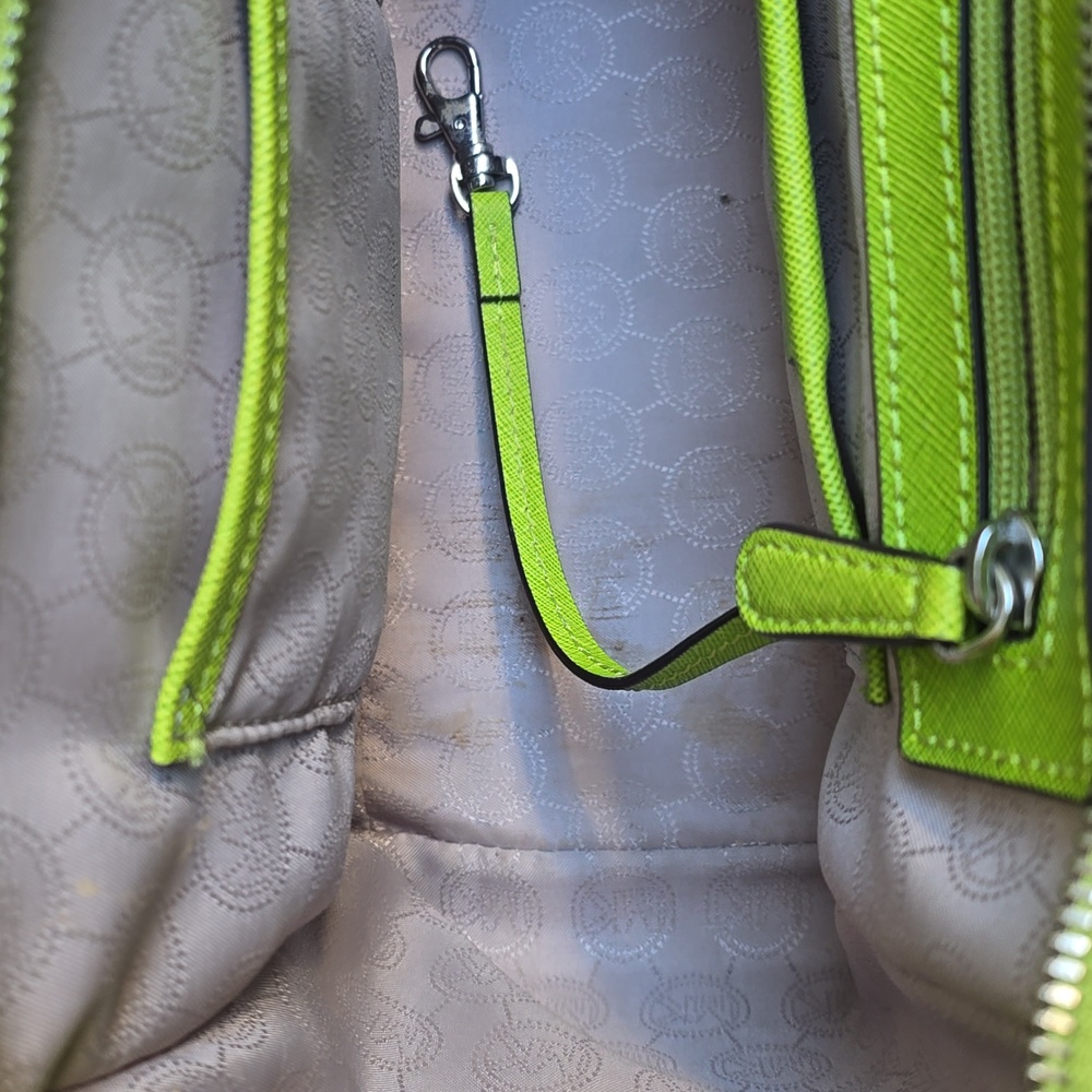 Michael Kors Lime Green Satchel Shoulder Bag - Picture 8 of 13